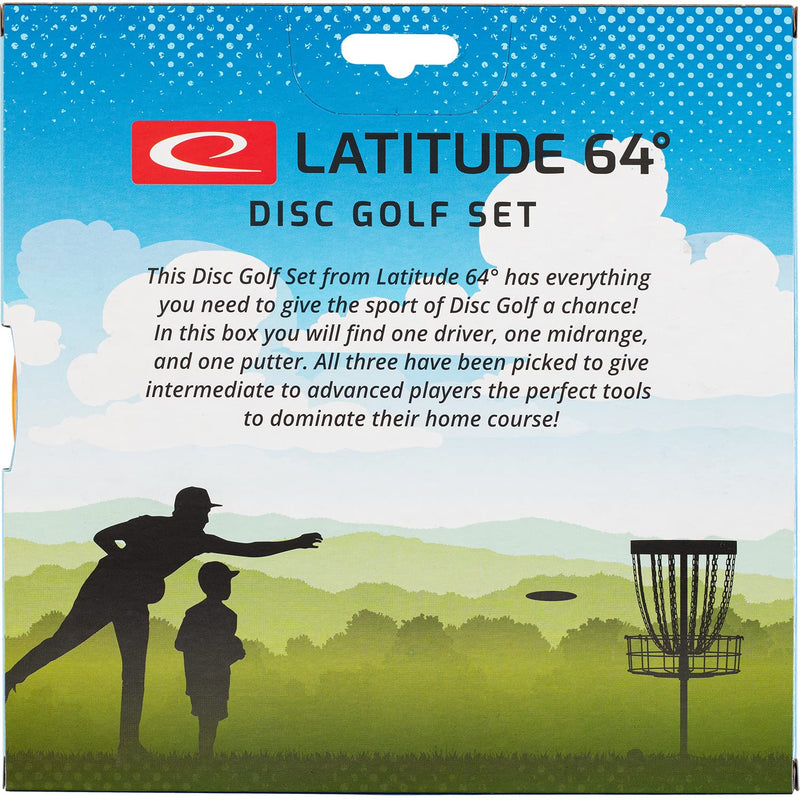 Latitude 64 Advanced 3 Disc Retro Burst Starter Set | Set Includes a Retro Keystone, Retro Fuse, and Retro Saint | Maximum Distance Frisbee Golf Driver | Frisbee Golf Stamp and Color Will Vary - BeesActive Australia