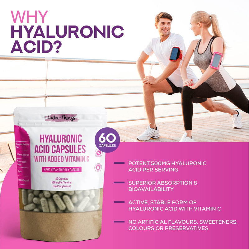 Hyaluronic Acid Capsules with Added Vitamin C | Hyaluronic Acid Tablets which Supplements a Healthy Lifestyle - BeesActive Australia