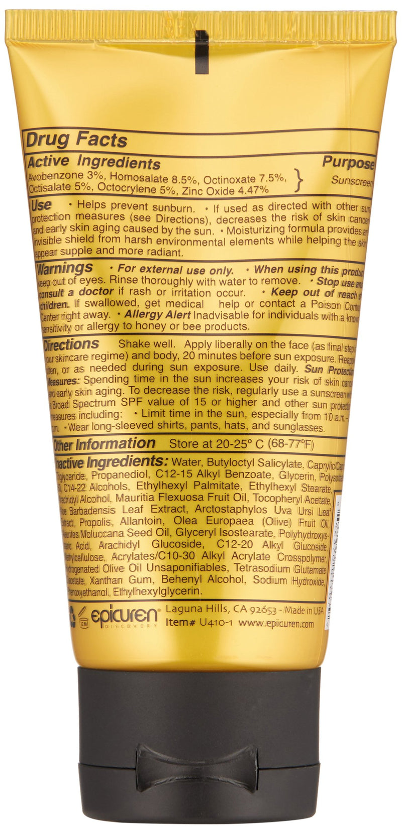 Epicuren Discovery X-treme Cream Propolis Sunscreen SPF 45+, 2.5 Fl Oz - BeesActive Australia