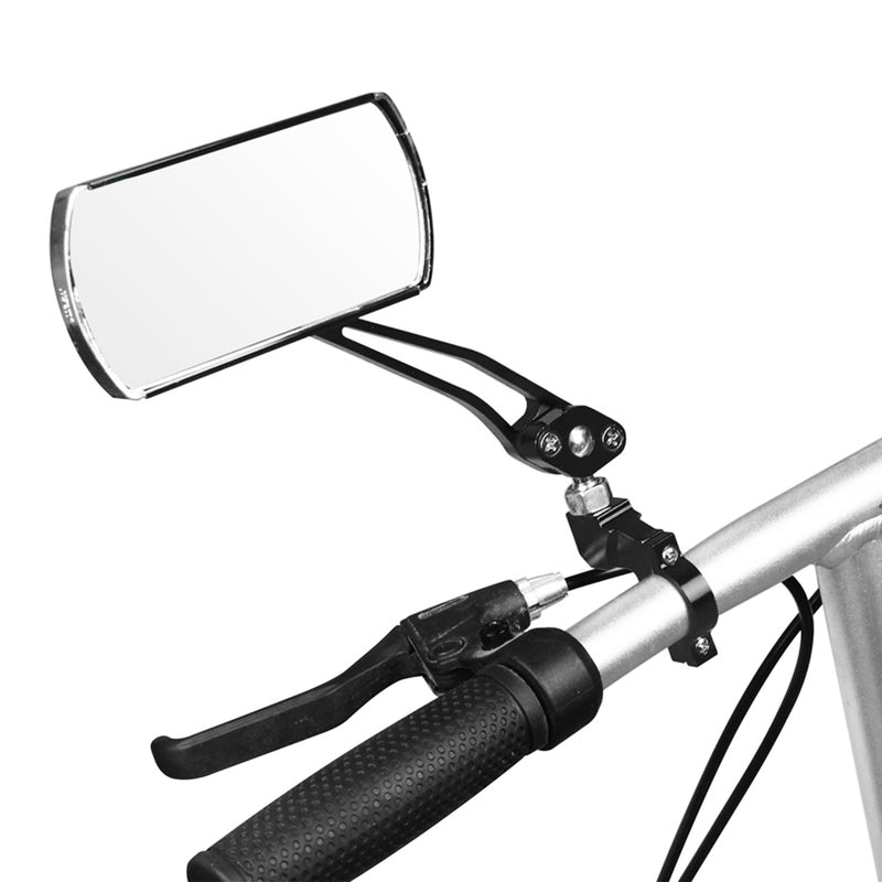 Jeemiter Bicycle Rearview Mirrors, Adjustable Rotatable Handlebars Glass Mirror, Safe 360 Rotation Rearview Mirror Mountain Bike Mirror-Black Black - BeesActive Australia