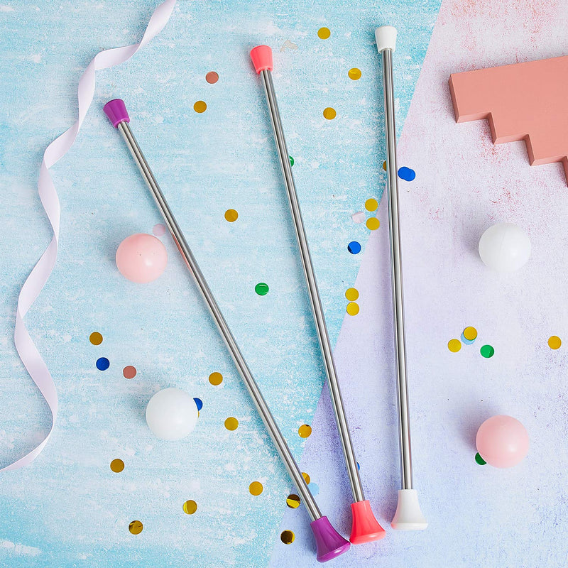 6 Pieces Twirling Batons Unisex Kids' Gymnastics Twirling Baton Dance Baton for Kids Girls Talent Shows, Artistic Dancing, Baton Twirling, Pink, White, Purple - BeesActive Australia