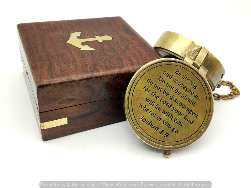 JUNZALINAUTIC Be Strong and Courageous, Do Not Be Afraid Engraved Compass, Joshua 1 9 Engraved Gifts, Confirmation Gift Ideas, Baptism Gifts, Missionary Gifts, Birthday Gifts - BeesActive Australia