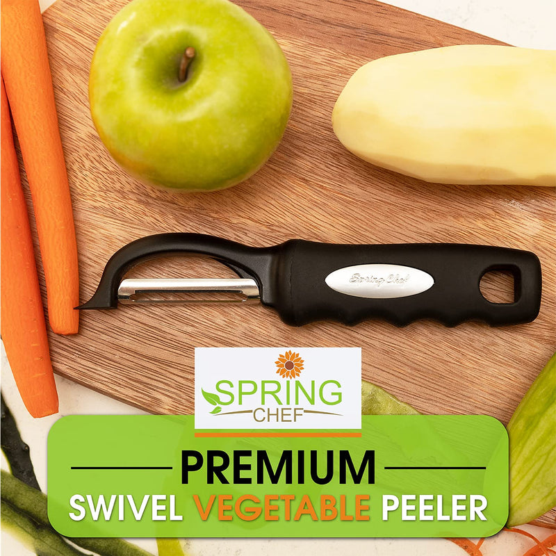 Spring Chef Premium Swivel Vegetable Peeler, Black 1 - BeesActive Australia