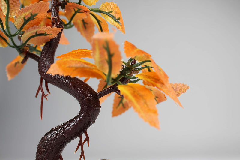 Penn-PLAX Deco-Replicas Bonsai Tree Aquarium Decoration – Orange – Safe for Freshwater and Saltwater Fish Tanks – 8” Height - BeesActive Australia
