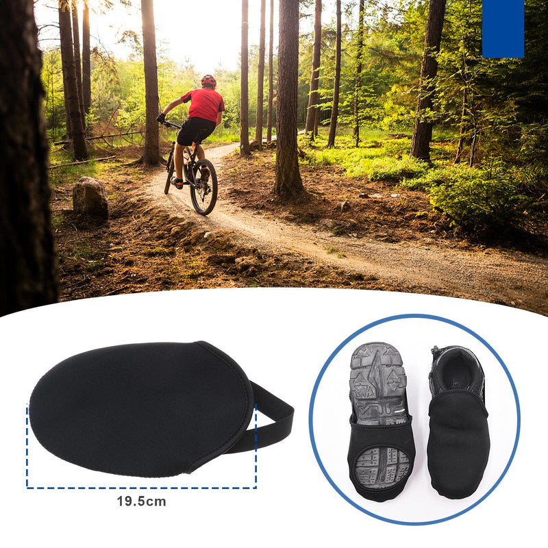 1 Pair of Riding Half Palm Shoe Covers Shoe Toe Windproof Thermal Outdoor Cycle Overshoes Protector for Mountain Road Cycling Shoes Black - BeesActive Australia