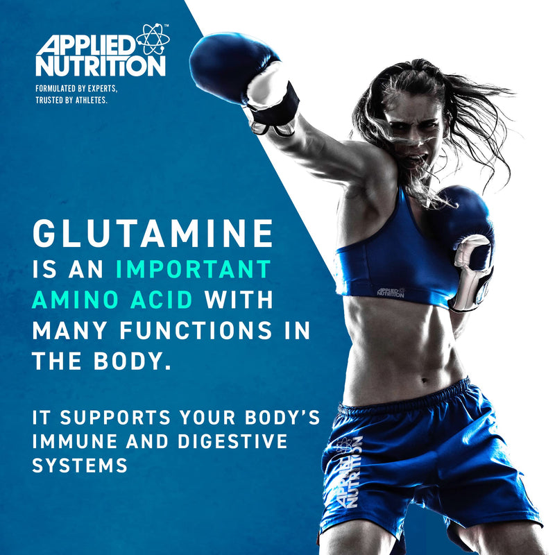 Applied Nutrition L Glutamine Powder - Amino Acid, Muscle Strength & Recovery, Boosts Immune System, Unflavoured (500g - 100 Servings) 500 g (Pack of 1) - BeesActive Australia