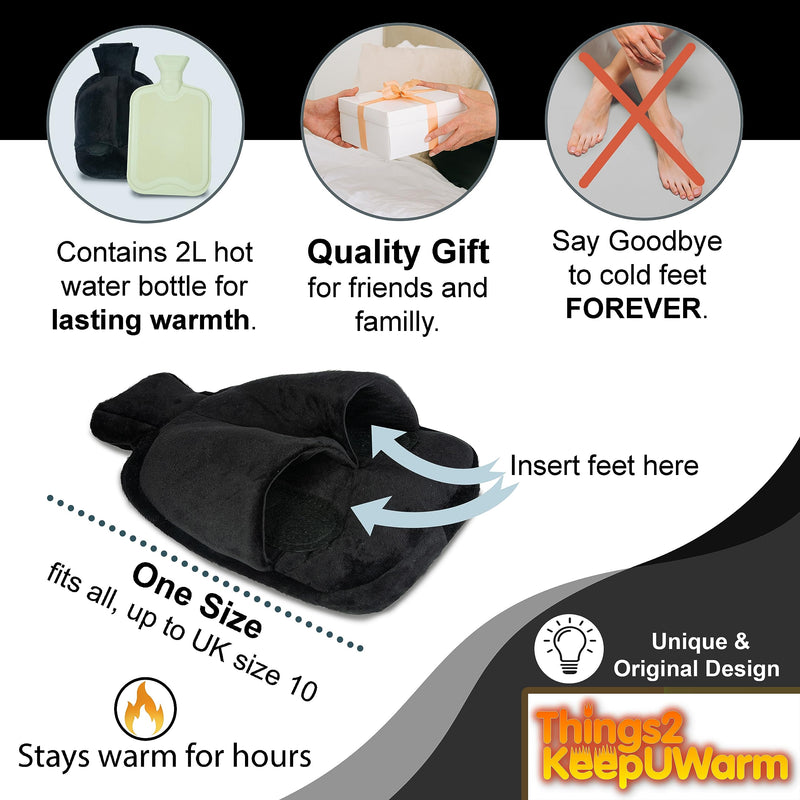 Things2KeepUWarm Heat Foot Warmer � Hot Water Bottle Heated Foot Muff � Soft and Cosy Fleece Feet Warmers for Women and Men � Non-Electric Heated Foot Warmers for Home, Office, Holiday - BeesActive Australia