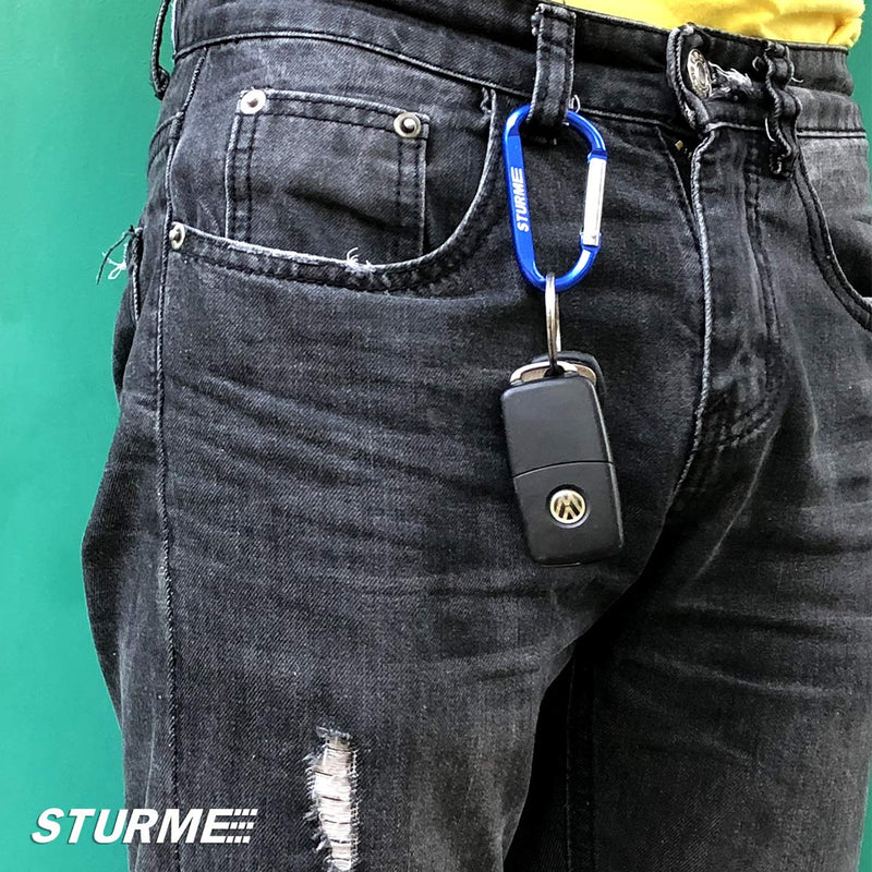 STURME 12pcs Carabiner Clip 3" Small Durable Carabiner Keychain Carabeaner Hooks Assorted - BeesActive Australia
