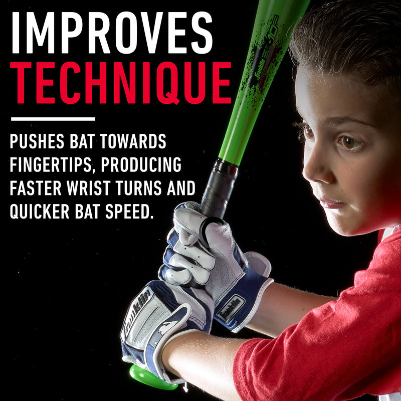 Franklin Sports Baseball Bat Swing Trainer - Gator Grip Grip Trainer - Baseball and Softball Hitting Aid - Knuckle Aligner and Swing Trainer Black - BeesActive Australia