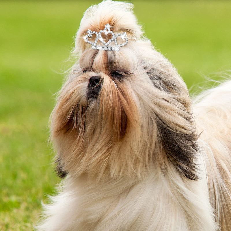 9 Pieces Dog Tiara Crown Hair Clips Pet Crystal Rhinestone Barrette Clips for Dog Puppy Ear Crown Clips Clear Doggie Crown Clip Pet Grooming Hair Accessories for Pet Girl, 9 Styles Vivid Style - BeesActive Australia