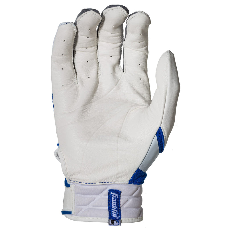 [AUSTRALIA] - Franklin Sports Freeflex Pro Series Batting Gloves Youth Large White/Royal 