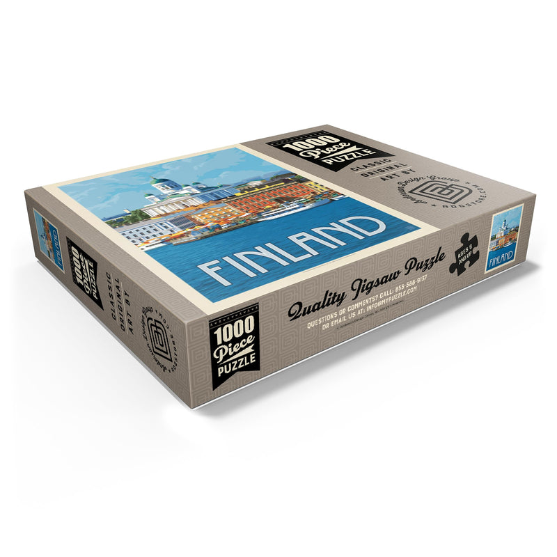 Finland: Helsinki, Vintage Poster - Premium 1000 Piece Jigsaw Puzzle for Adults 1000 Pieces - BeesActive Australia