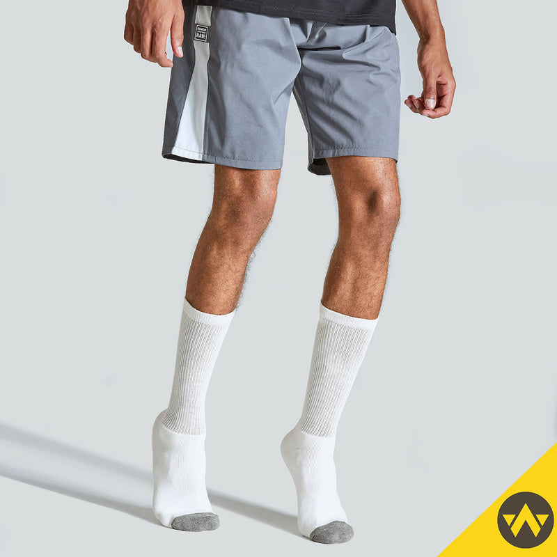 WANDER Men's Cushion Crew Socks 3-6 Pairs Athletic Running 6-8/8-13/12-15 Socks Men Cotton Sport Wicking Work A Crew Socks:6 Pairs White 12-15 - BeesActive Australia