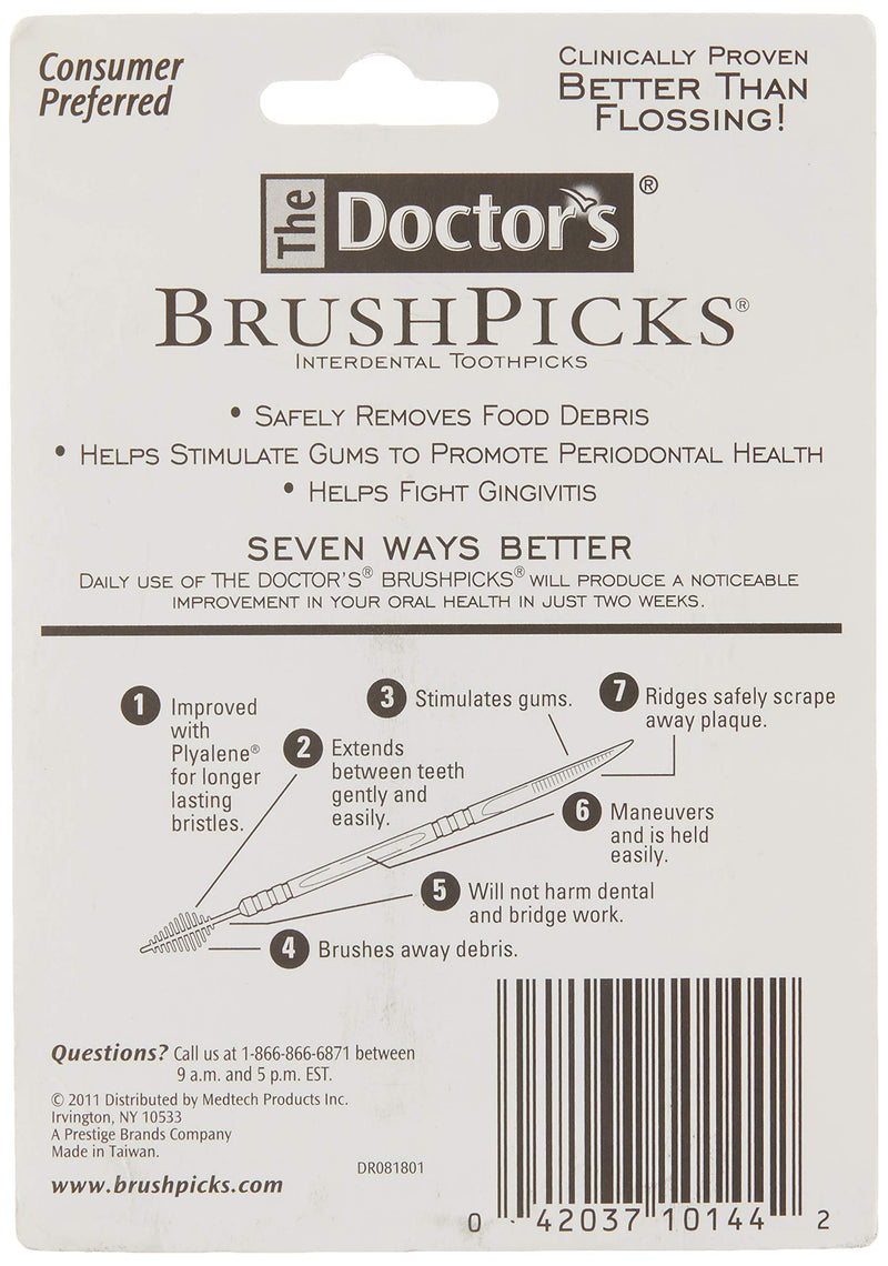 The Doctor's BrushPicks | Interdental Toothpicks | 275 Count | Pack of 4 | Safely Removes Food Debris - BeesActive Australia