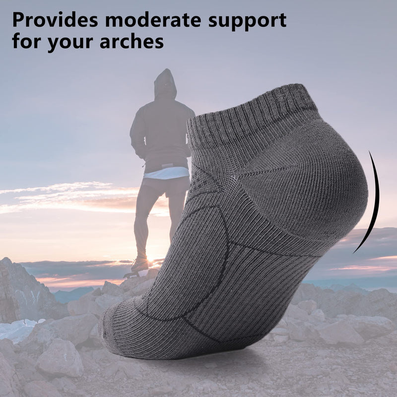 L04AYABY Mens Socks Athletic Low Cut Ankle Socks Compression Socks for Men Running Cushion 6 Pairs 1 A/6pack1 - BeesActive Australia