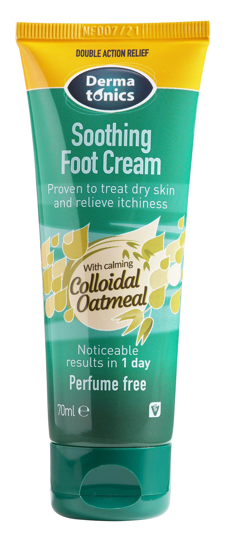 Dermatonics Soothing Foot Cream - Rapid Relief for Athlete’s foot, Dermatitis, Dry Skin Conditions with Calming Colloidal Oatmeal | Suitable for Diabetics and is Vegan-friendly | 70 ml 70 ml (Pack of 1) - BeesActive Australia