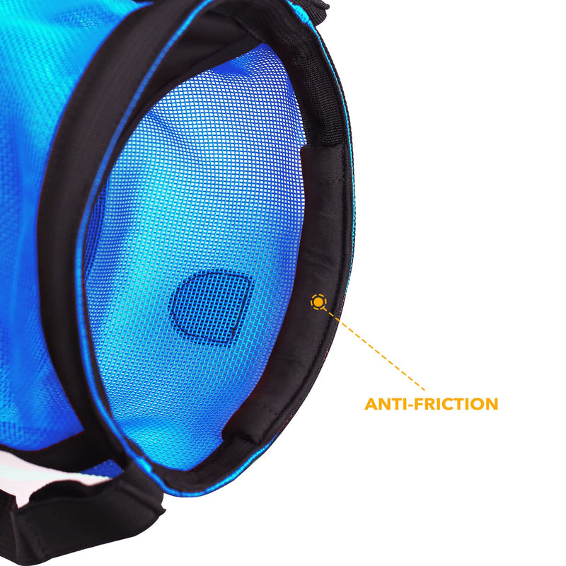 Harrison Howard Horse Muzzle Feed Bag Durable Nylon Mesh Grain Feed Bag with Adjustable Strap Champion Hlue - BeesActive Australia