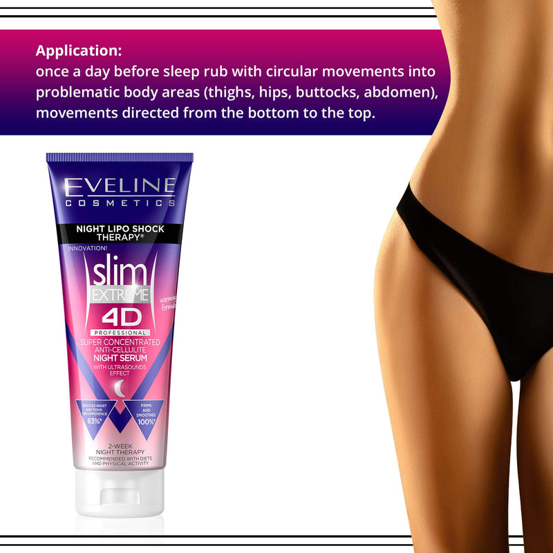 Eveline Cosmetics Slim Extreme 4D Super Concentrated Cellulite Cream with Night Lipo Shock Therapy - BeesActive Australia