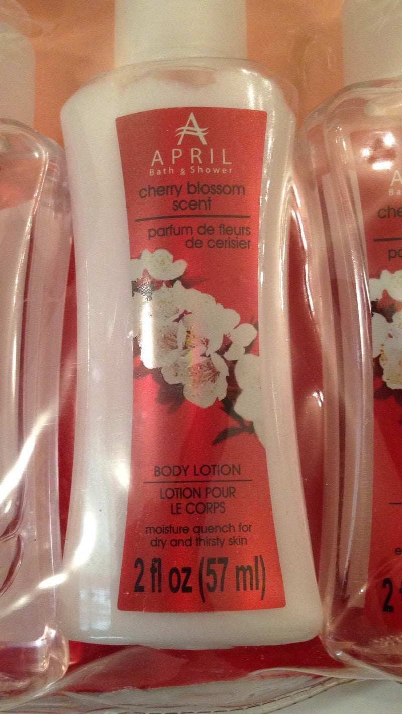 April Bath & Shower Cherry Blossom Scent Body Wash / Body Lotion / Shampoo Set 2 Fl Oz. Each - BeesActive Australia