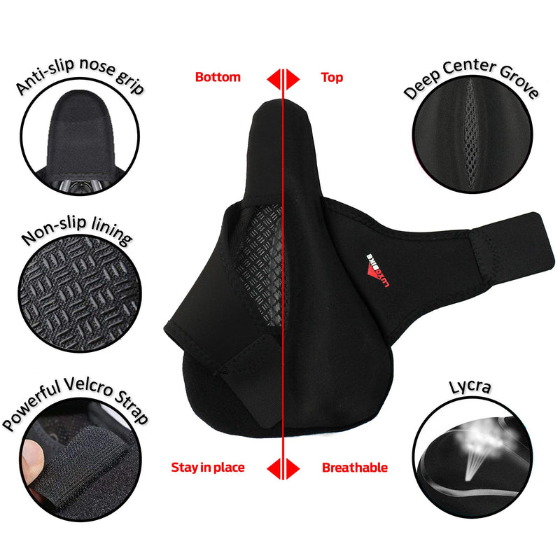 LuxoBike Gel Bike Seat Cover Padded Bicycle Seat Covers for Men – Comfort Extra Soft Padded Gel Bicycle Seat Pad – Spin Bike Seat Cushion Pads – Cycling, Spinning Class, Exercise Bike Stationary Cycle Black - BeesActive Australia