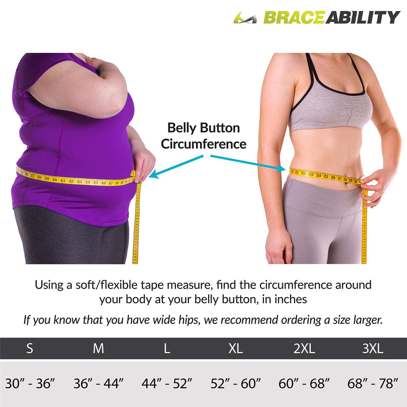 BraceAbility Women's Back Brace for Female Lower Back Pain - Lightweight Soft White Elastic Lumbar Compression Support Belt is Discreet Under Clothes for Ladies, Nurses, Walking (Medium) Medium (Pack of 1) - BeesActive Australia