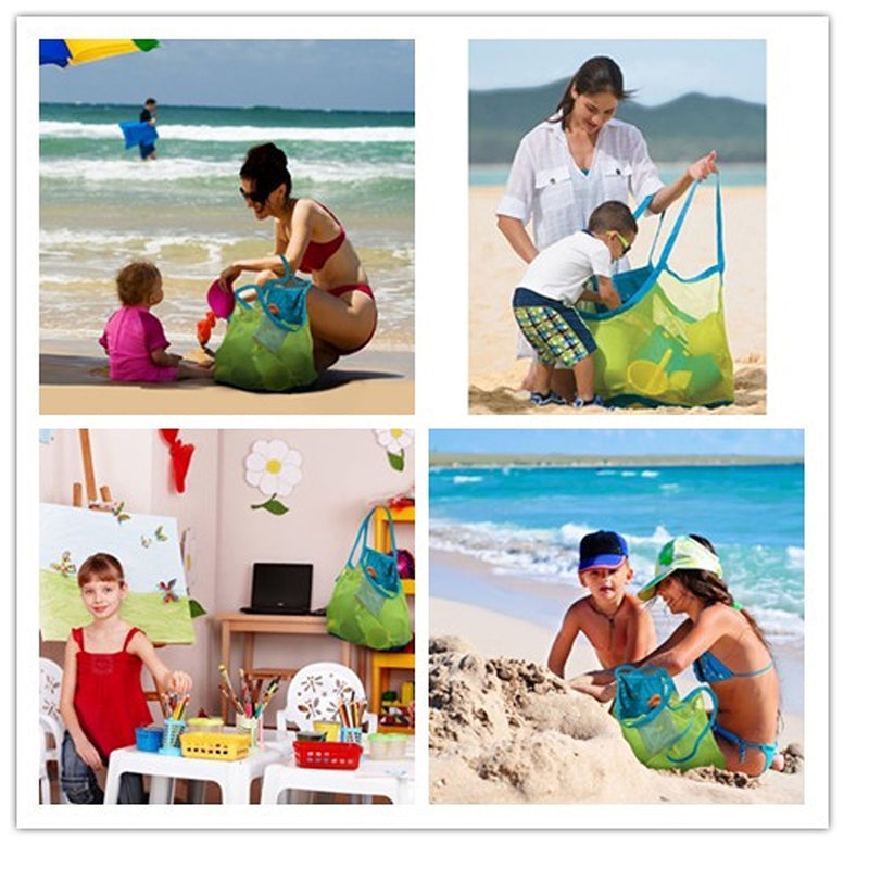 Yookat Beach Mesh Tote Bag Beach Toys/Shell Bag Stay Away from Sand for The Beach, Pool, Boat - Perfect for Holding Childrens' Toys (XL Size) - BeesActive Australia