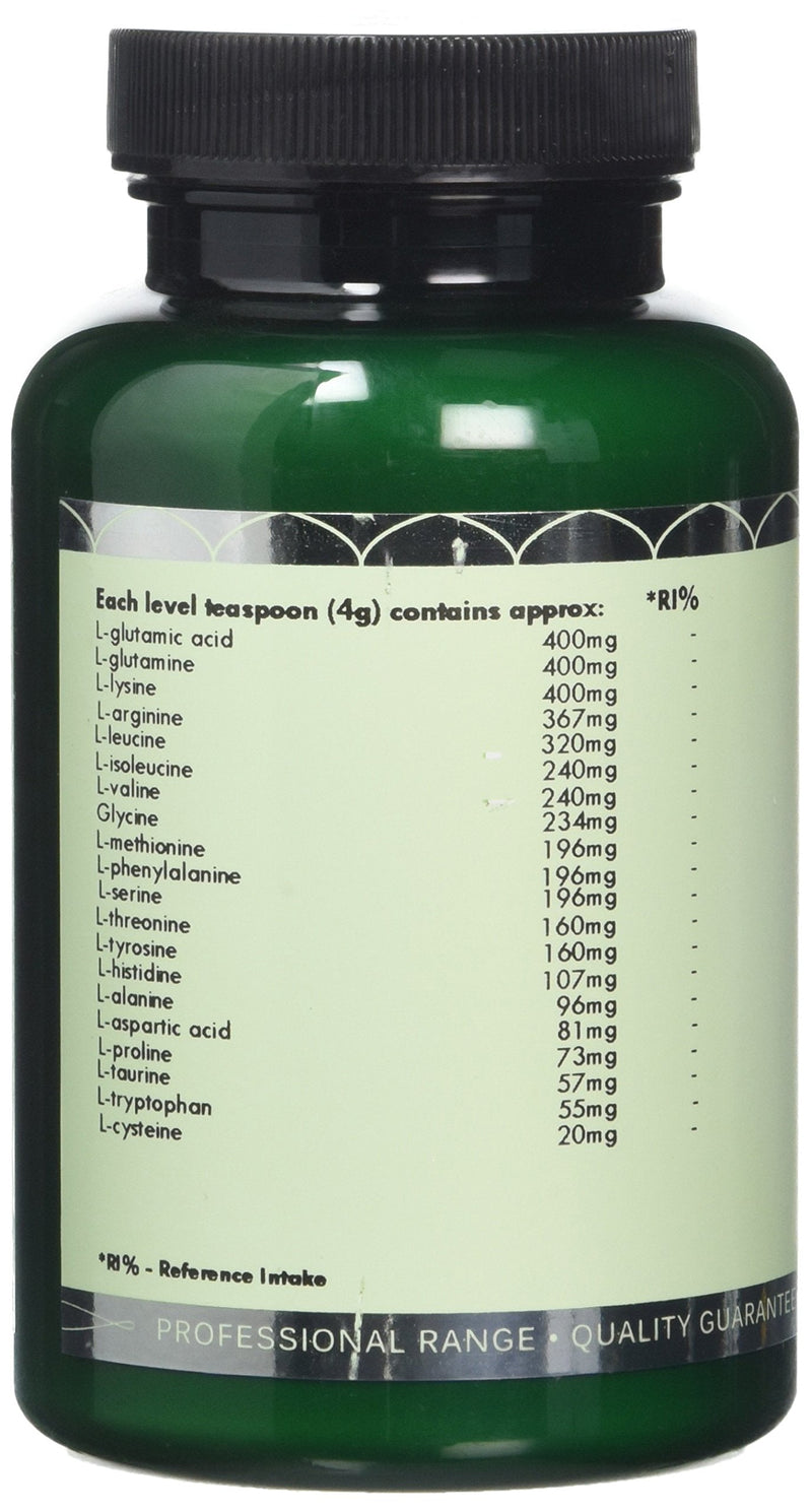 G&G Vitamins Full Spectrum Amino Acid Powder - Vegan Free Form Amino Acids - BCAA - 200G Powder - BeesActive Australia