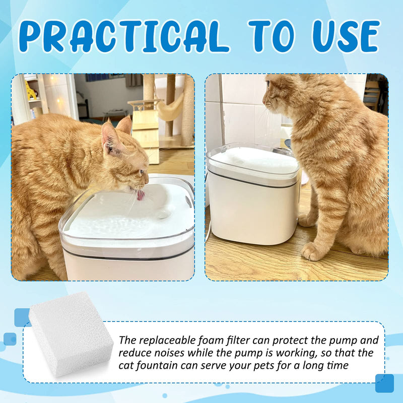 12 Pieces Pet Replacement Sponge Filters Replacement Pre Filter Sponges for 67oz/ 2L Pet Water Fountain Cat Water Foam Filter Dog Drinking Water Sponge Foam Filters for Pet Dog Cat Fountain - BeesActive Australia