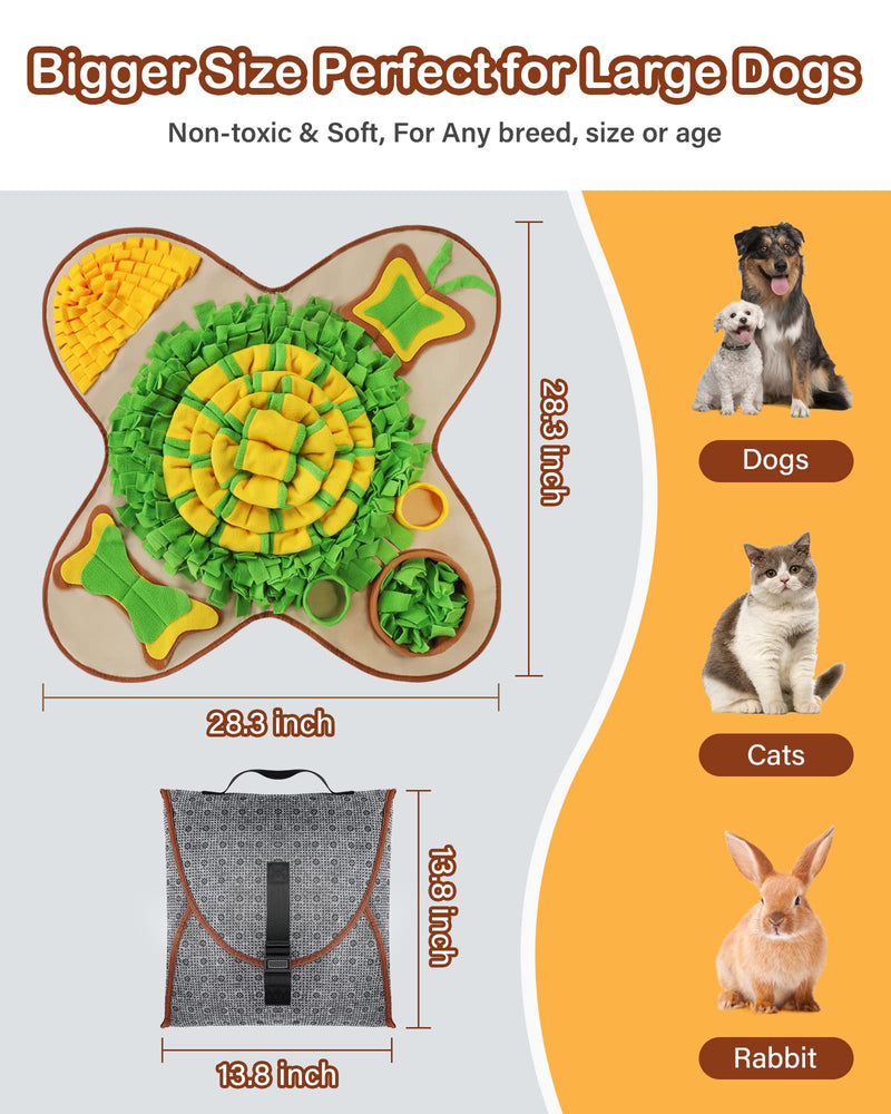 Snuffle Mat for Large Dogs, Interactive Sniff Feeding Training Mat for Puppy Slow Feeder Play Activity Game for Boredom and Stress Relief for Outdoor Indoor Small Medium Breed Pet - BeesActive Australia