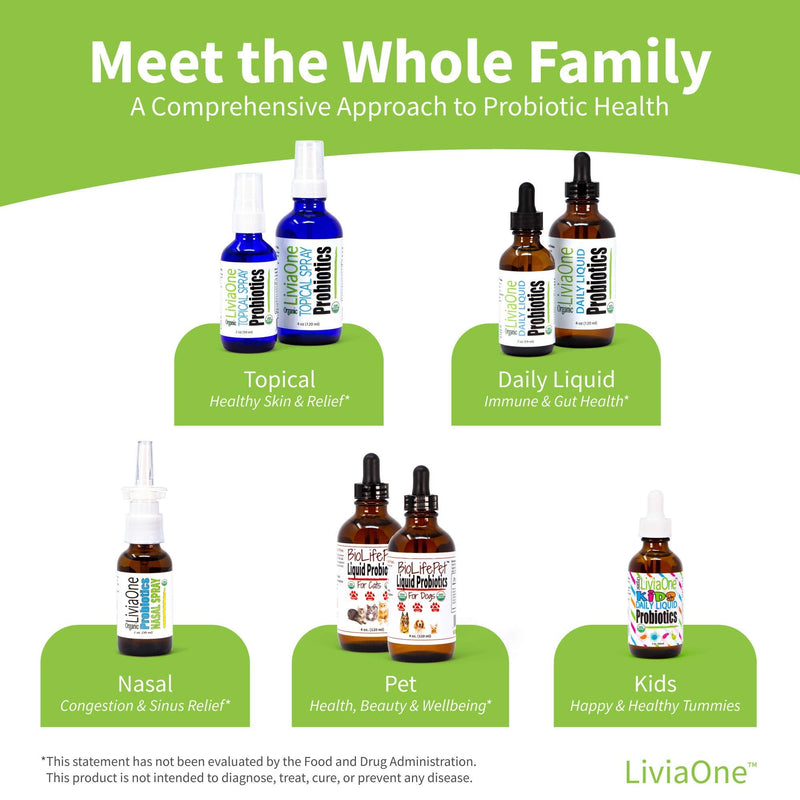 LiviaOne BioLifePet Liquid Probiotics for Dogs, Organic Dog Probiotic Supplements, Puppy and Dog Pet Probiotics, 4 Fl Oz (Pack of 1) - BeesActive Australia