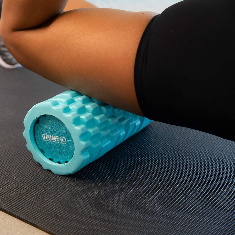 Gimme 10 Foam Roller for Deep Tissue Massager for Muscle and Myofascial Trigger Point Release - Turquoise 2 Piece Aqua - BeesActive Australia