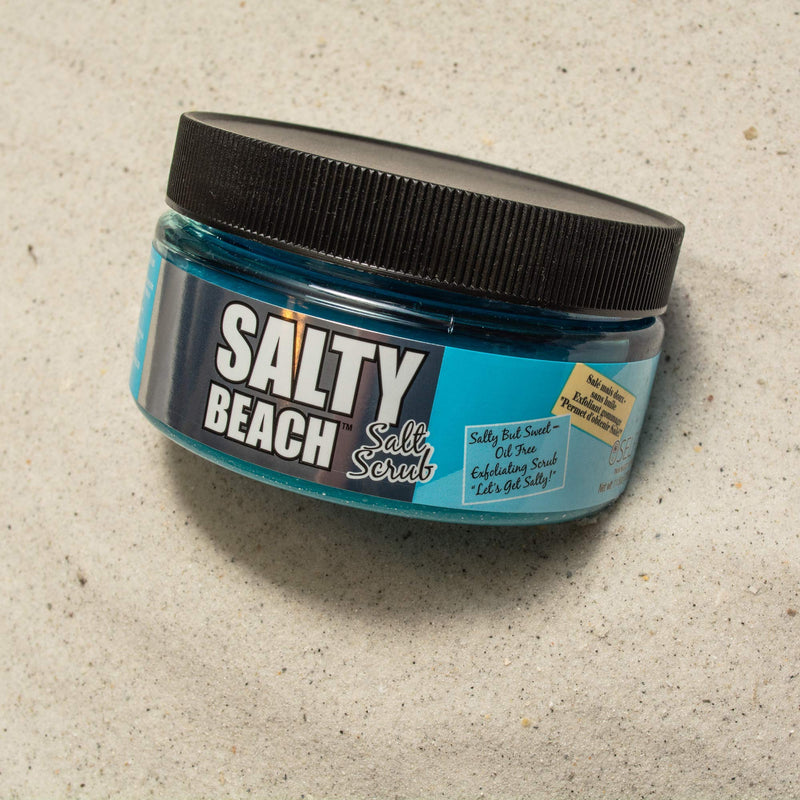 Selfie Tan'n Go Salty Beach Salt Scrub - Oil Free Exfoliating Full Body Scrub Salty But Sweet, Dead Sea Minerals & Algae Extract, 11.5 oz - BeesActive Australia