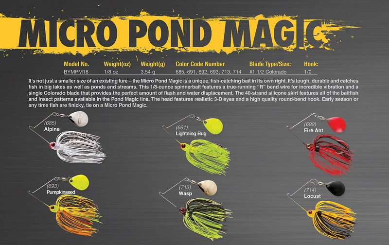 BOOYAH Pond Magic Small-Water Spinner-Bait Bass Fishing Lure Micro Pond Magic Alpine - BeesActive Australia