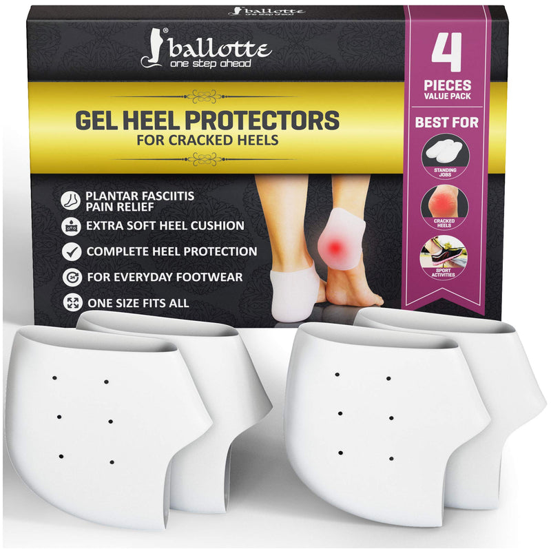 Silicone Heel Protector, Strong and Breathable Heel Protectors, Heel Cups for [Fast Heel Pain Relief], Plantar Fasciitis Support, Blister, Spur Relief for Men and Women, 2 Pair Silicone Socks - BeesActive Australia