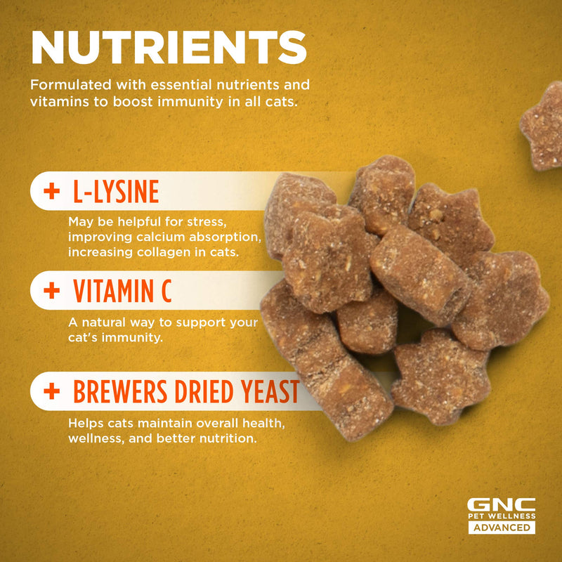 GNC Pets ADVANCED Cat Supplements, Cat Soft Chews, Supplements for Cat Health - Cat Chews for Calming, Joint health, Hairball, Immune Support- Cat Vitamins, Cat Treats, GNC Cat Chew, Cat Medicine - BeesActive Australia