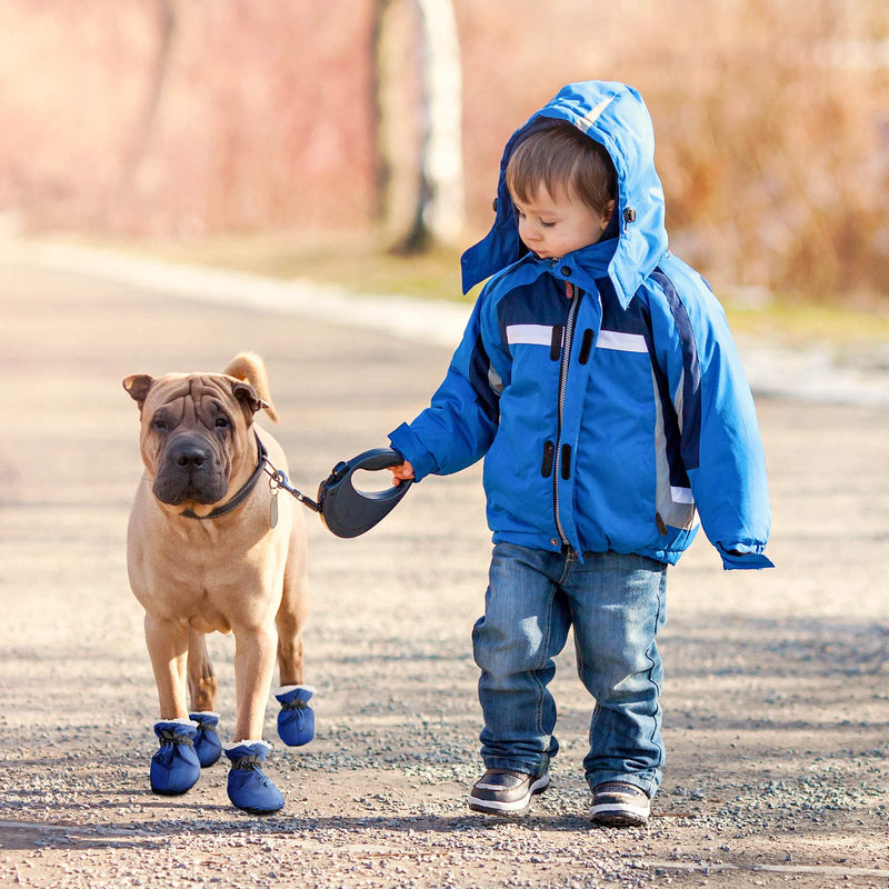 3 Sets Waterproof Dog Shoes Adjustable Drawstring Dog Boots Rain Snow Plush Pet Booties Anti-Slip Dog Paw Protector Breathable Dog Boots with Soft Sole for Small Dog Puppy Size 6 (Pack of 12) - BeesActive Australia
