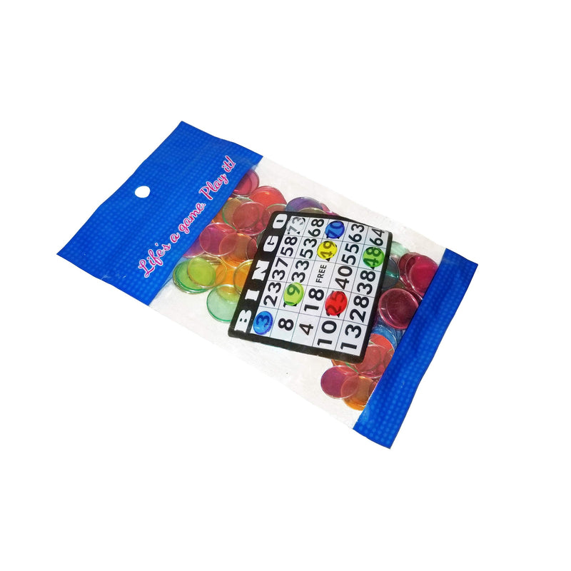 MR CHIPS Magnetic Bingo Chips - Metal Edge - 100pcs - 3/4" - Available in 7 Colors in A Reusable Bag Assorted - BeesActive Australia