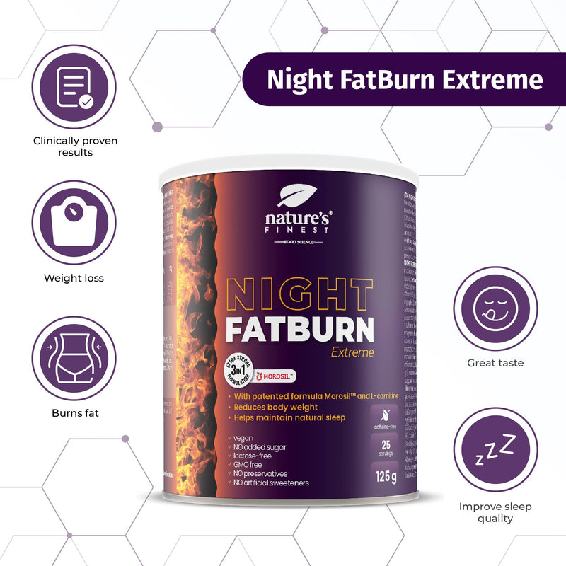 Nature's Finest Night FatBurn Extreme | Weight Loss Supplement to Slim Fast | Fat Burner with Morosil, L-carnitine and Valerian | Lose Weight While You Sleep 1 - BeesActive Australia