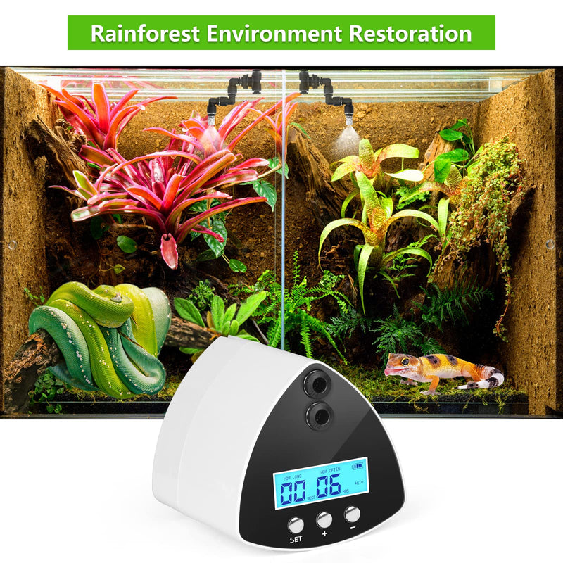DAOTAILI Reptile Misting System, Automatic Intelligent Reptile Humidifiers with 3 PCS Spray Nozzles, LCD Reptile fogger with Smart Timing Rainforest.This is Rainforest Device, Not A Sprayer - BeesActive Australia