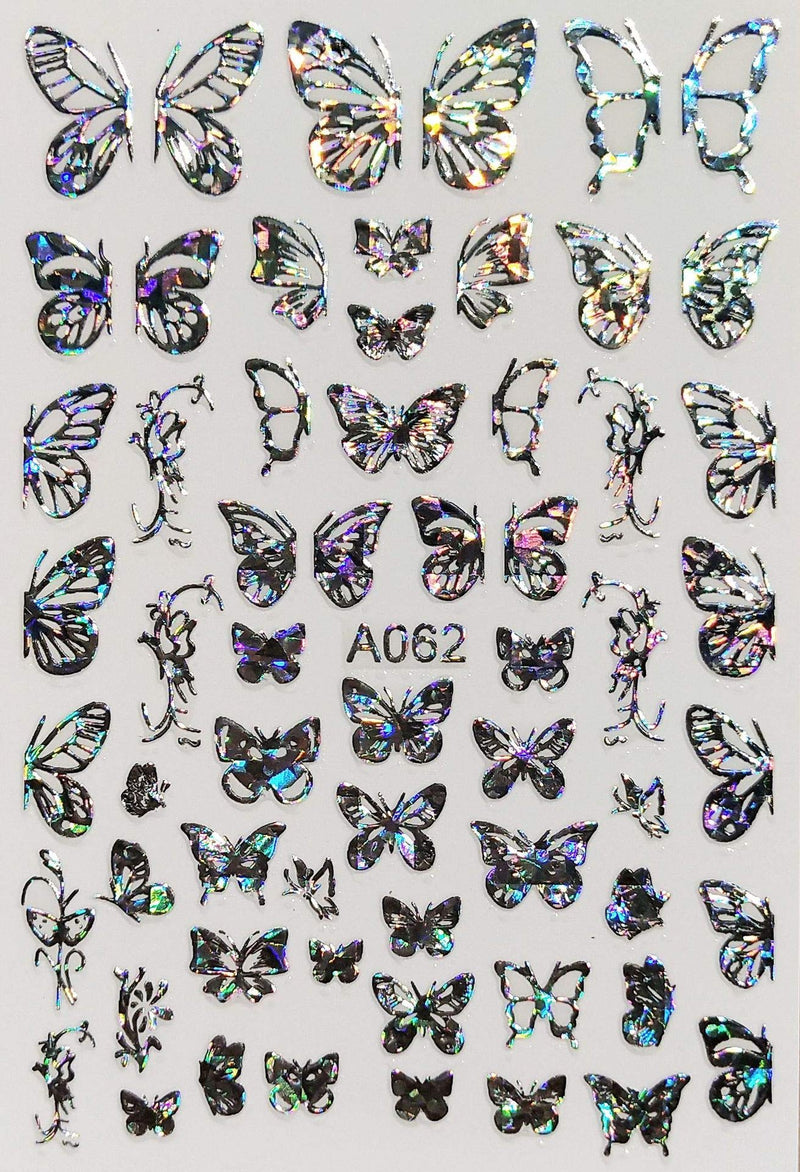 4Sheets Butterfly Nail Art Stickers Decals Butterfly Shapes Nail Art Decoration - BeesActive Australia