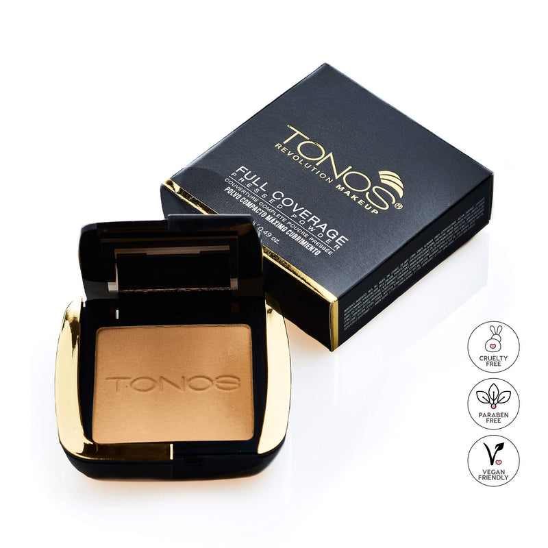 TONOS Full Coverage Pressed Powder compact for setting makeup or as foundation. Natural Lightweight, Long Lasting formula, HD effect and matte finish. Sugar - BeesActive Australia