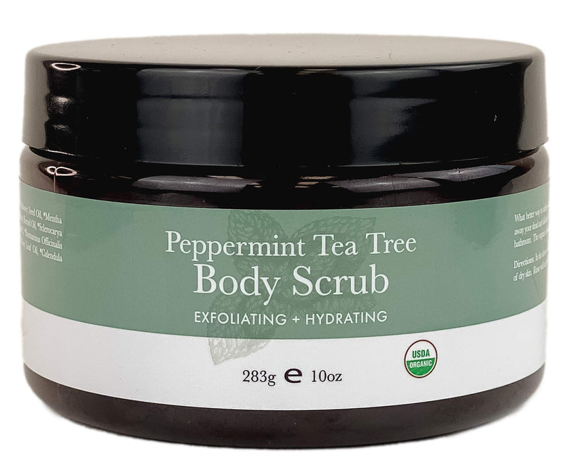 Organic Body Scrub - Peppermint Tea Tree Sugar Scrub Hydrating Exfoliating Body Scrub for Women & Men, Body Exfoliator for Shower and Bath… - BeesActive Australia