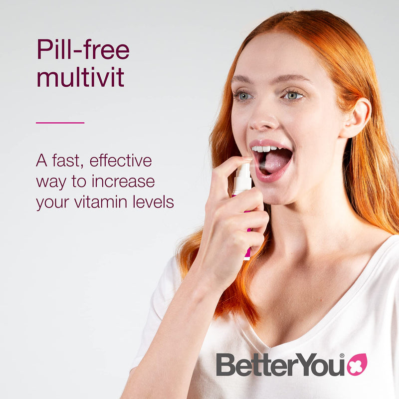 BetterYou MultiVit Daily Oral Spray Multi Vitamin Natural Blackcurrent And Plum Flavour, 25ml Single - BeesActive Australia