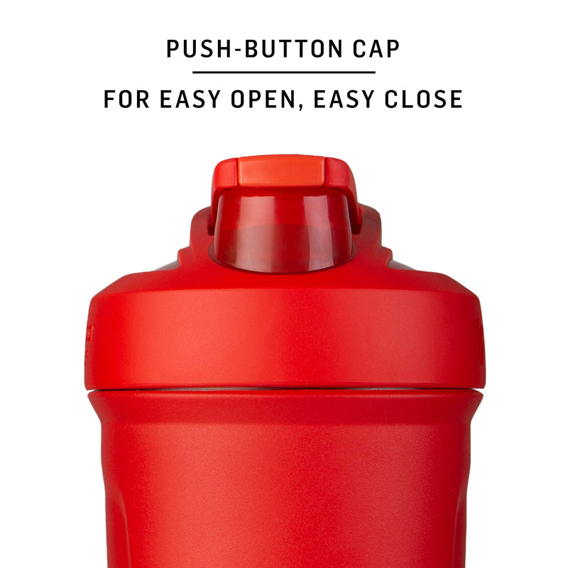BlenderBottle Strada Shaker Cup Insulated Stainless Steel Water Bottle with Wire Whisk, 24-Ounce, Black Strada Flip - BeesActive Australia