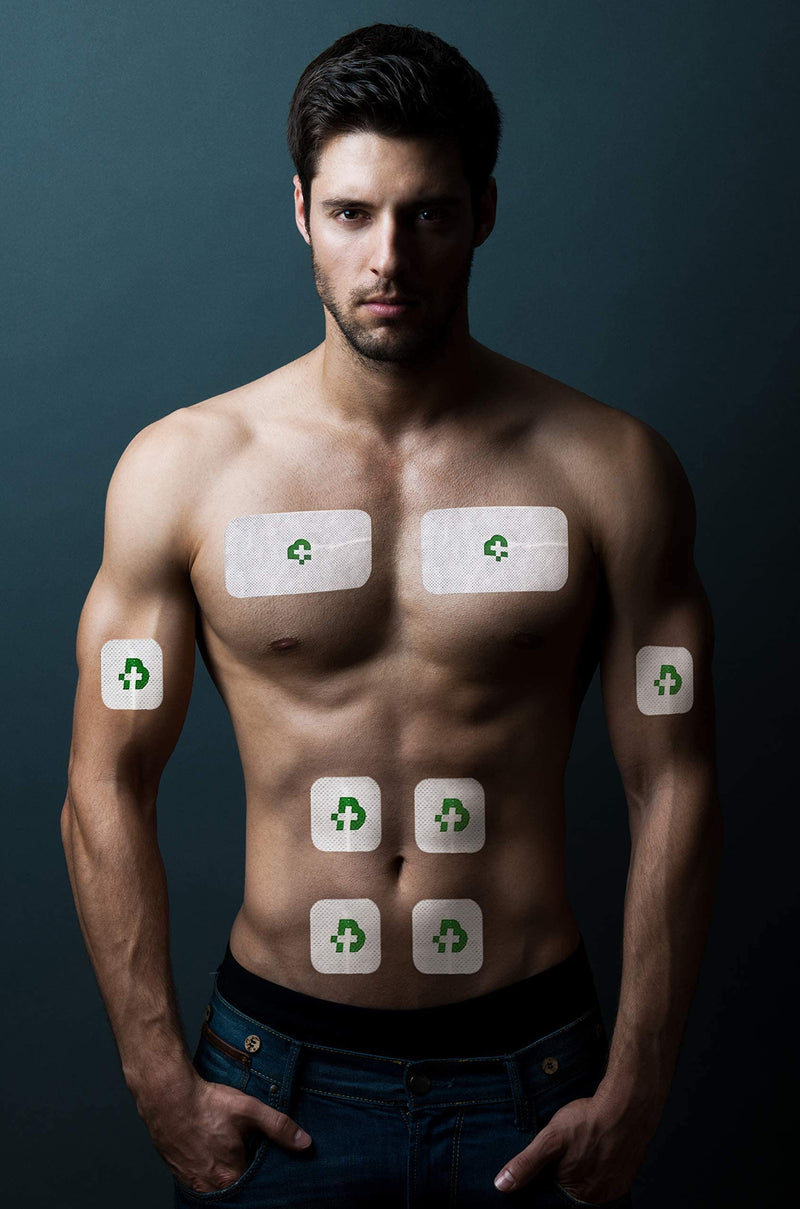 TESMED Electrode Pads for TENS and EMS Stimulation Devices with 2 mm Plug Connection, Self-Adhesive, Pack of 16 (8 Electrodes with 50 x 50 mm, 8 Electrodes with 50 x 100 mm) 16 Stück (50x50mm, 50x100mm) - BeesActive Australia