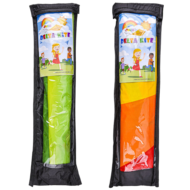 JOYIN 2 Packs Large Delta Kite Green and Rainbow Kite Easy to Fly Huge Kites for Kids and Adults with 262.5 ft Kite String, Large Delta Beach Kite for Outdoor Games and Activities - BeesActive Australia