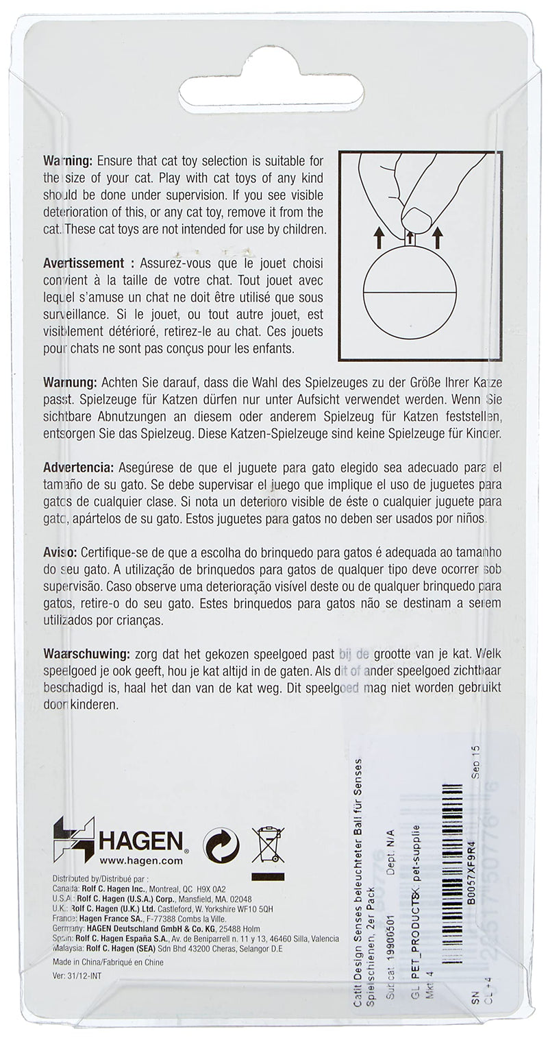 Catit Design Senses Illuminated Ball (Pack of 2) 1 Pack - BeesActive Australia