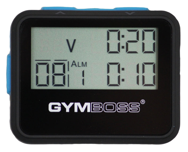 Gymboss Interval Timer and Stopwatch - Black/Blue SOFTCOAT - BeesActive Australia