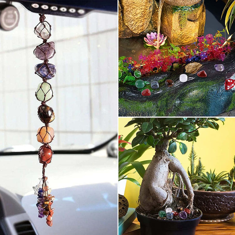 Healing Crystals Set, Chakra Healing Crystals for Beginners 7 Chakra Stone Set Natural Gemstones for Anxiety Relief Balancing Yoga Meditation and Spiritual Awakening Worry Stone Reiki Positivity Gift - BeesActive Australia