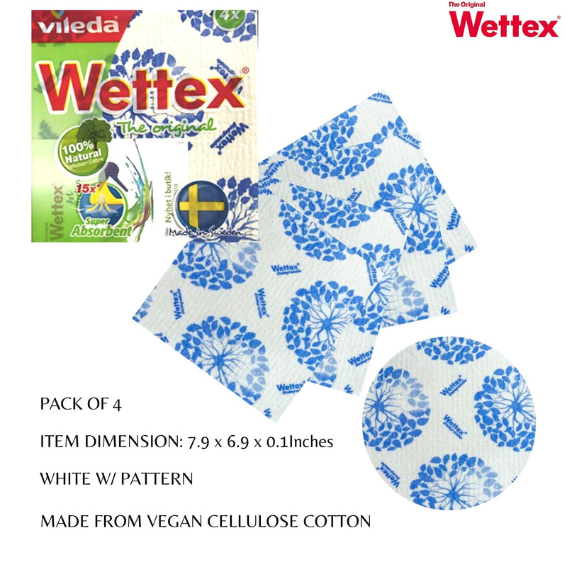 Wettex 4-Pack Swedish Superabsorbent Bio Dishcloth The Original - BeesActive Australia
